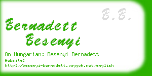 bernadett besenyi business card